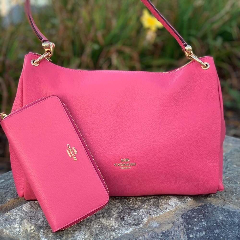 Coach Mia Leather Shoulder Bag / Crossbody Set - Picture 3 of 8